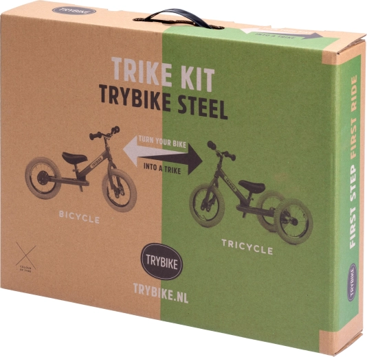Trybike sada pro přestavbu odrážedla na tříkolku s černým kolem