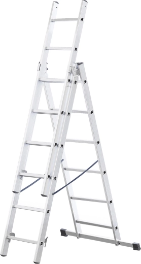 hliníkový trojdílný žebřík 3×6 příček HOME