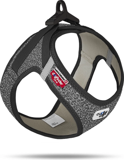 Curli postroj pro psy s rychlosponou z merino vlny black xl (12–18 kg)