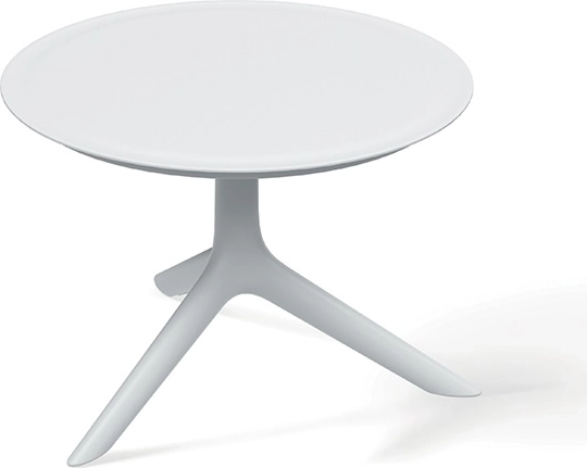 Nízký kulatý stůl Rimo bílý