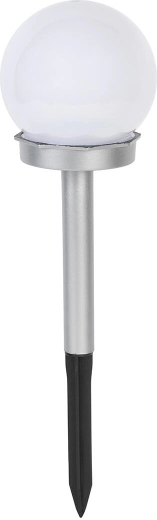 Solární zahradní lampa koule 10 cm s hrotem a 1 LED, IP44