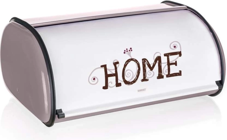 Chlebník HOME z oceli 43,5 × 27,5 × 18,5 cm