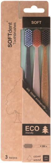 SOFTdent Soft Dent ECO zubní kartáček soft 3 ks