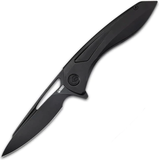Kubey Velocé kapesní nůž 10 cm, celá černá, titan