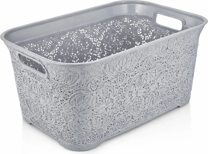 Koš na čisté prádlo 35 l plast světlý