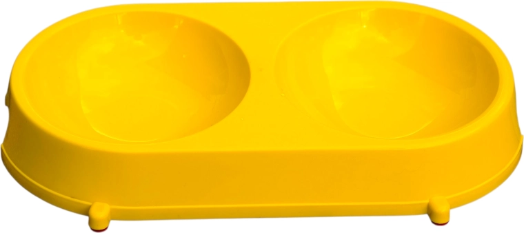 Plastová dvojitá miska pro psy a kočky – malá