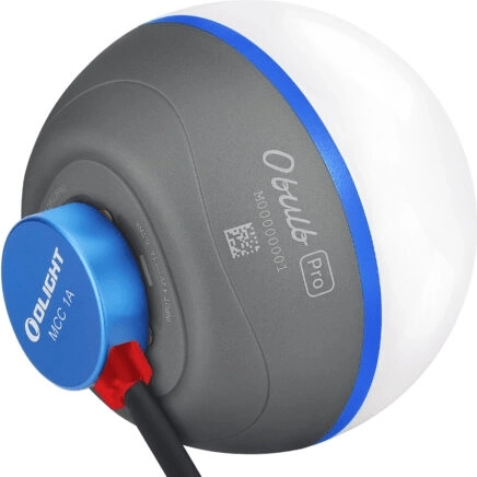 Olight Obulb Pro S přenosná magnetická lampička (šedá) s Bluetooth a RGB