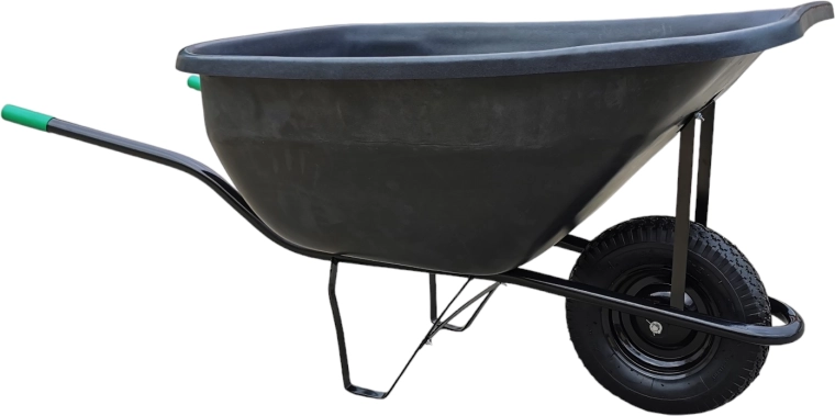 Zahradní kolečko 180 l s plastovou korbou a nafukovacím kolem