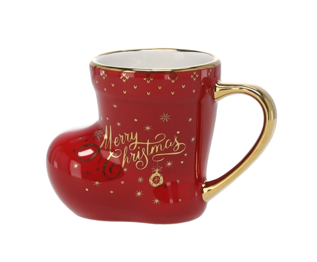 Porcelánový vánoční hrnek ve tvaru botičky 230 ml