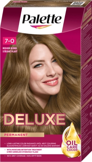 Palette Deluxe 7-0 středně plavá, permanentní barva na vlasy 50 ml