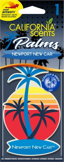 Závěsná vůně do auta California Scents Palm Newport New Car