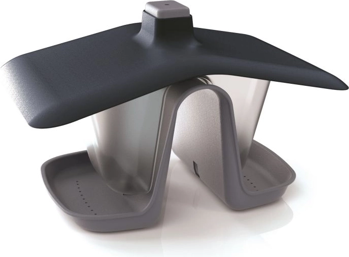 Závěsné krmítko pro ptáky s dvojitou komorou BIRDYFEED Double – šedý kámen