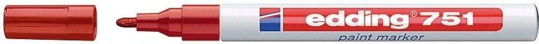 Lakový popisovač červený Edding 751