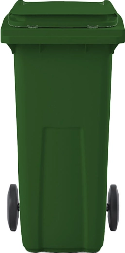 Venkovní popelnice 120 l zelená z HDPE
