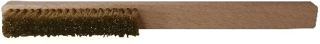 Drátěný kartáč s mosazným/ocelovým drátem, dřevěná rukojeť