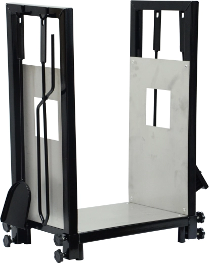 Krbový koš s nářadím, nerez a ocel, sada 4 díly, výška 62 cm