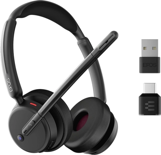 Bezdrátový headset EPOS IMPACT 500 pro Microsoft Teams a UC s ANC (USB‑C + USB‑A)
