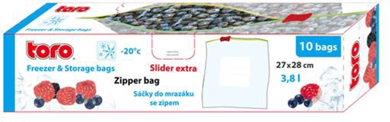 Potravinový sáček na zamražení TORO 3,8 l, 10 ks