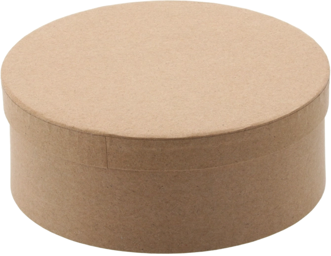 Kulatý dárkový box hnědý 20 × 10 cm - 1 kus