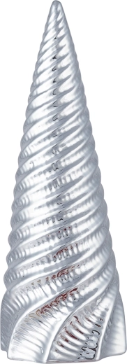 Porcelánová dekorace Vánoční stromeček ve stříbrné barvě 14 cm