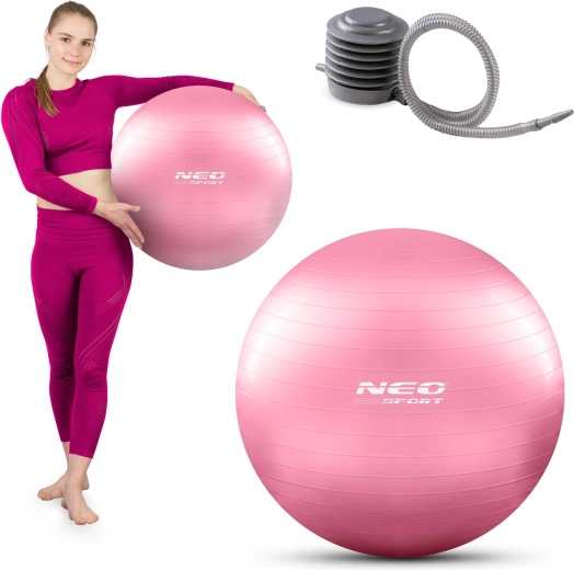 Fitness míč 55 cm růžový s pumpičkou NEO SPORT