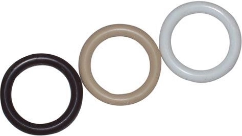 Plastové kroužky na záclonové tyče béžové 10 ks