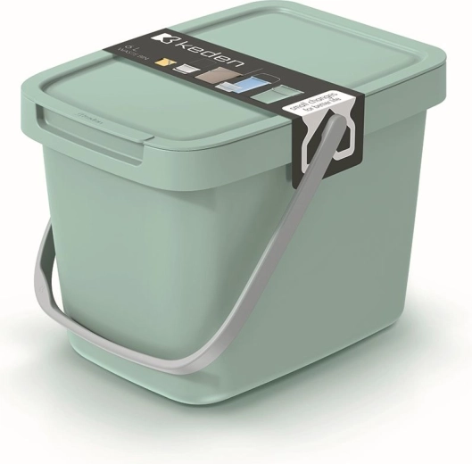 Odpadkový koš s víkem 6 l světle zelený