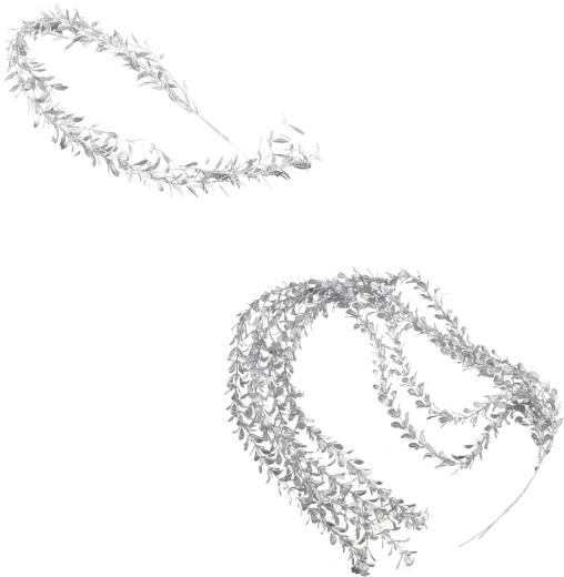 Girlanda stříbrná z plastu (UH) 88 cm