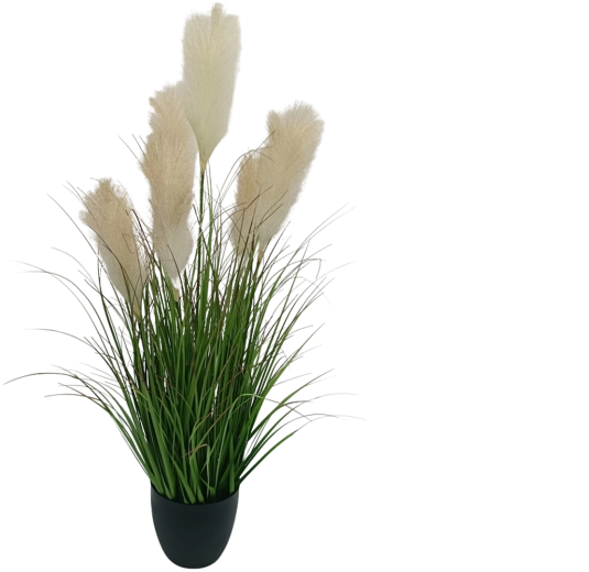 Umělá pampová tráva v květináči béžová 105 cm Garden Line