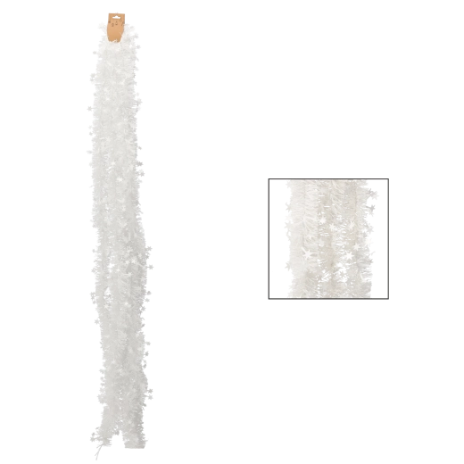 Bílý vánoční řetěz 6 m, průměr 10 cm