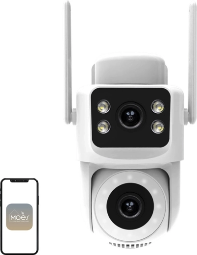 Moes venkovní Wi‑Fi IP kamera s dvojitým objektivem 8 MP