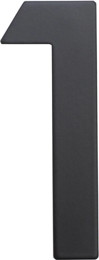 Domovní číslo 1, 75 mm, nerez, matná černá