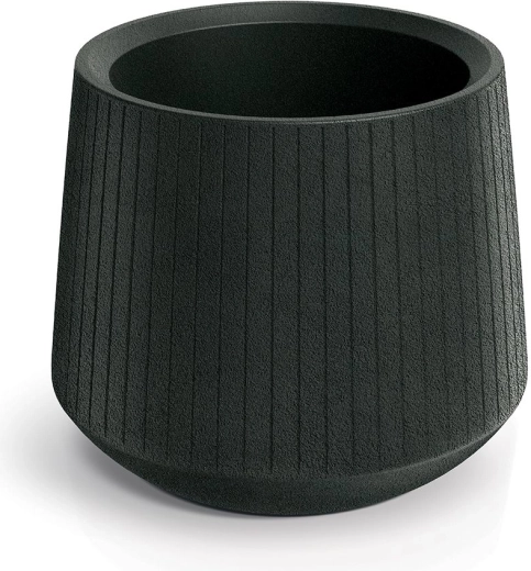 Květináč Coro Bowl 48 cm – tmavě šedý plastový venkovní a interiérový obal