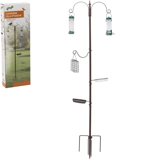 Zahradní krmítko pro ptáky 190 cm z nerezové oceli