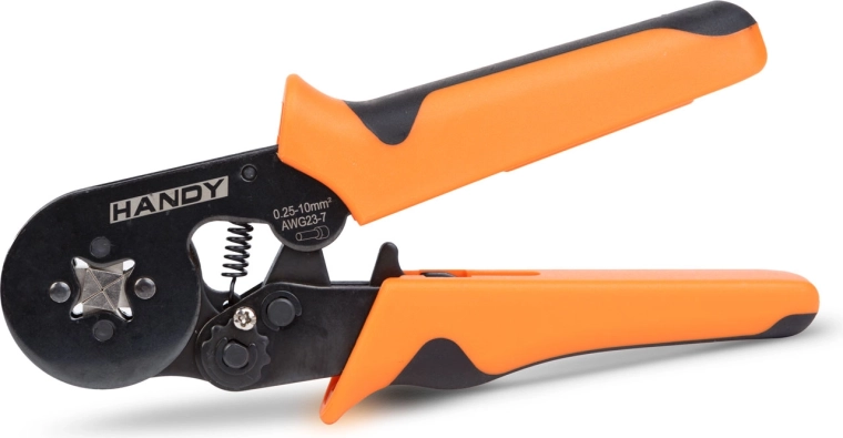 Lisovací kleště na kabelové koncovky 0,25–10 mm²