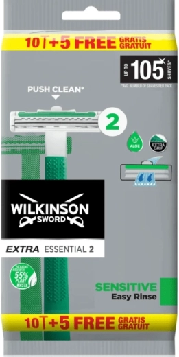 Wilkinson Extra Essential 2 Sensitive jednorázový holicí strojek 15 ks