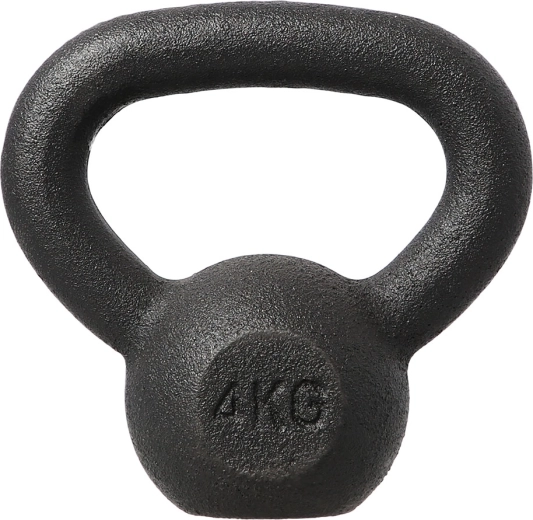 Litinový kettlebell HMS 4 kg, černý