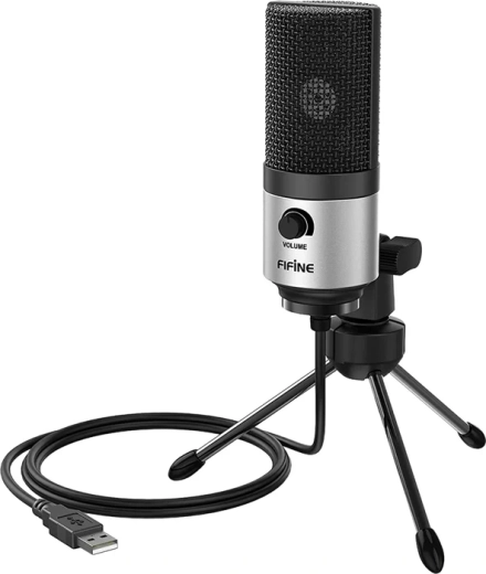 Kondenzátorový USB mikrofon Fifine K669BS stříbrný