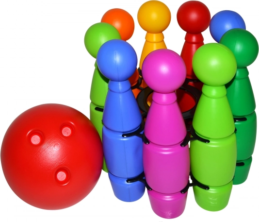 Kuželky v síťce s koulí