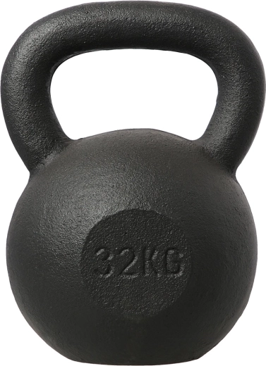 Litinový kettlebell HMS 32 kg, černý