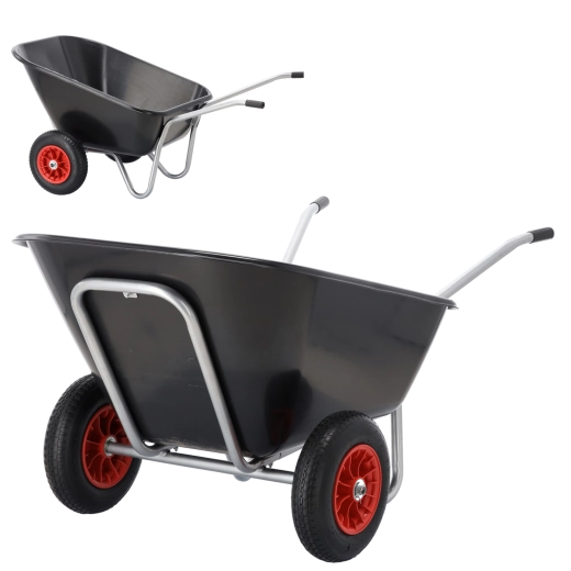 Zahradní dvoukolové kolečko 280 l – černé