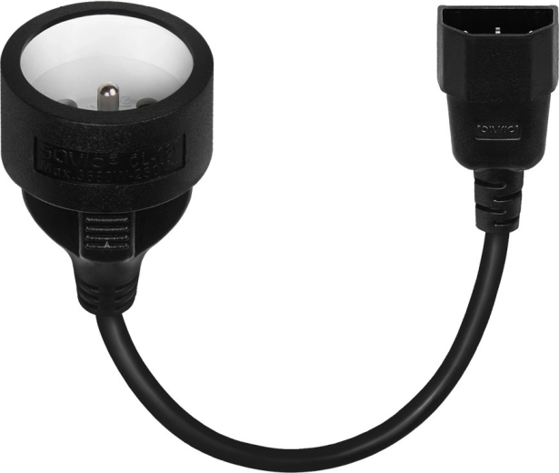 Napájecí adaptér IEC C14 – CEE 7/5 (E) 15 cm SAVIO