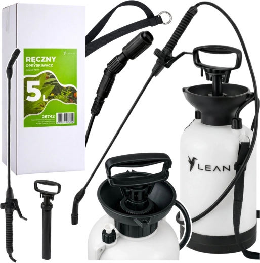 Ruční tlakový postřikovač LEAN 5 l pro zahradu a domácnost