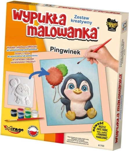 Vystouplé malování – tučňák