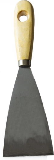 Nerezová špachtle klínová 60 mm s dřevěnou rukojetí