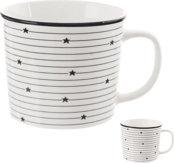 Porcelánový hrnek s linkami 0,38 l mix