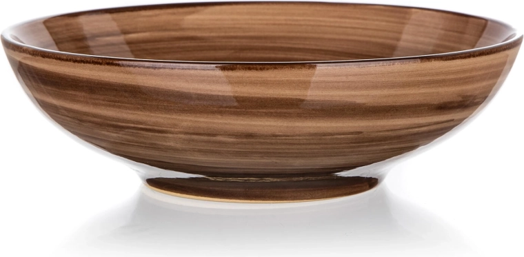 Hluboký talíř keramický Palas 18 cm hnědý