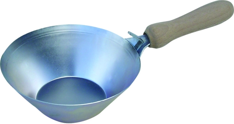 Zednická naběračka s dřevěnou rukojetí 185 mm