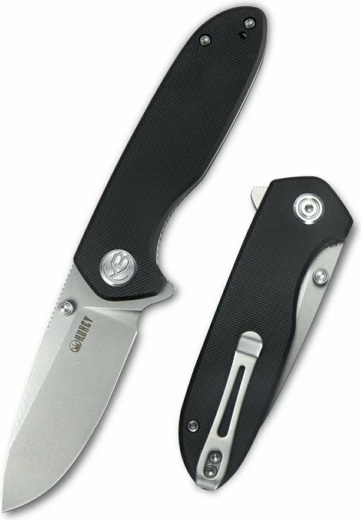 Kubey Belus KU342A černý kapesní nůž 7,5 cm s G10 rukojetí a sponou