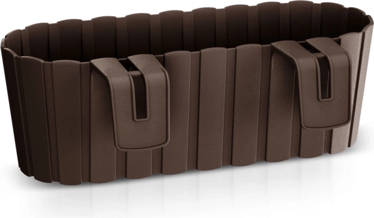 Závěsný truhlík Boardee Hook 38,3 cm hnědý